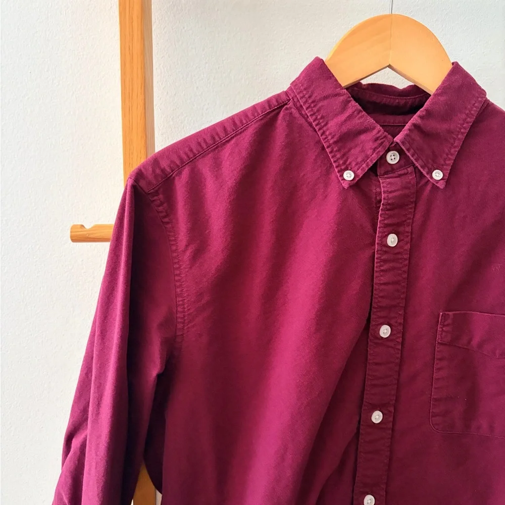 Men's‎ J. Crew Mercantile Burgundy Button-Down Shirt
